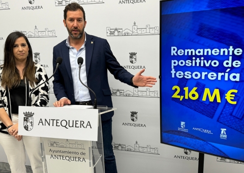 La liquidación del presupuesto 2023 del Ayuntamiento de Antequera arroja un remanente positivo de tesorería de 2,16 millones de eu...
