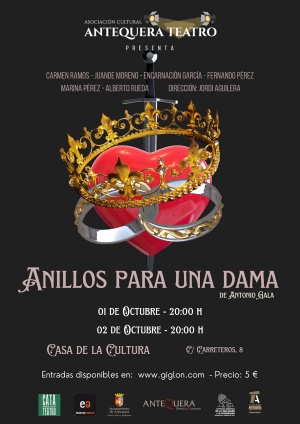 Teatro Anillos para una dama 1 y 2 octubre